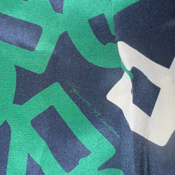 Lafayette 148 Silk Duvall Link Print Button-down Long Sleeve Blouse L - Picture 15 of 16